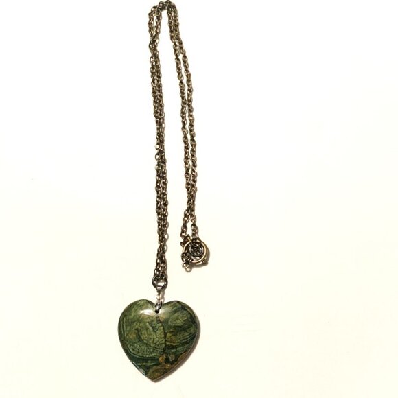 Ocean Jasper Heart Pendant Necklace – Renewal, Joy & Emotional Flow - Picture 2 of 6